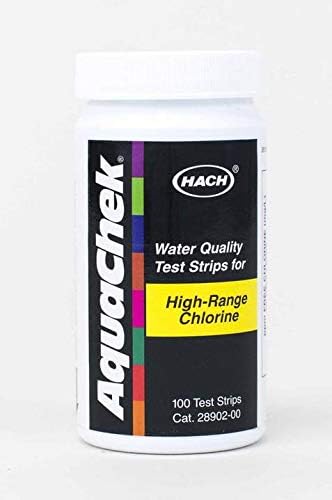 AquaChek High Range Chlorine Test Strips (100 test strips) (Pack of 6)