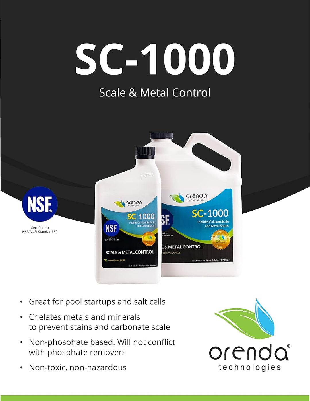 Orenda SC-1000 Scale Control & Metal 1 gallon