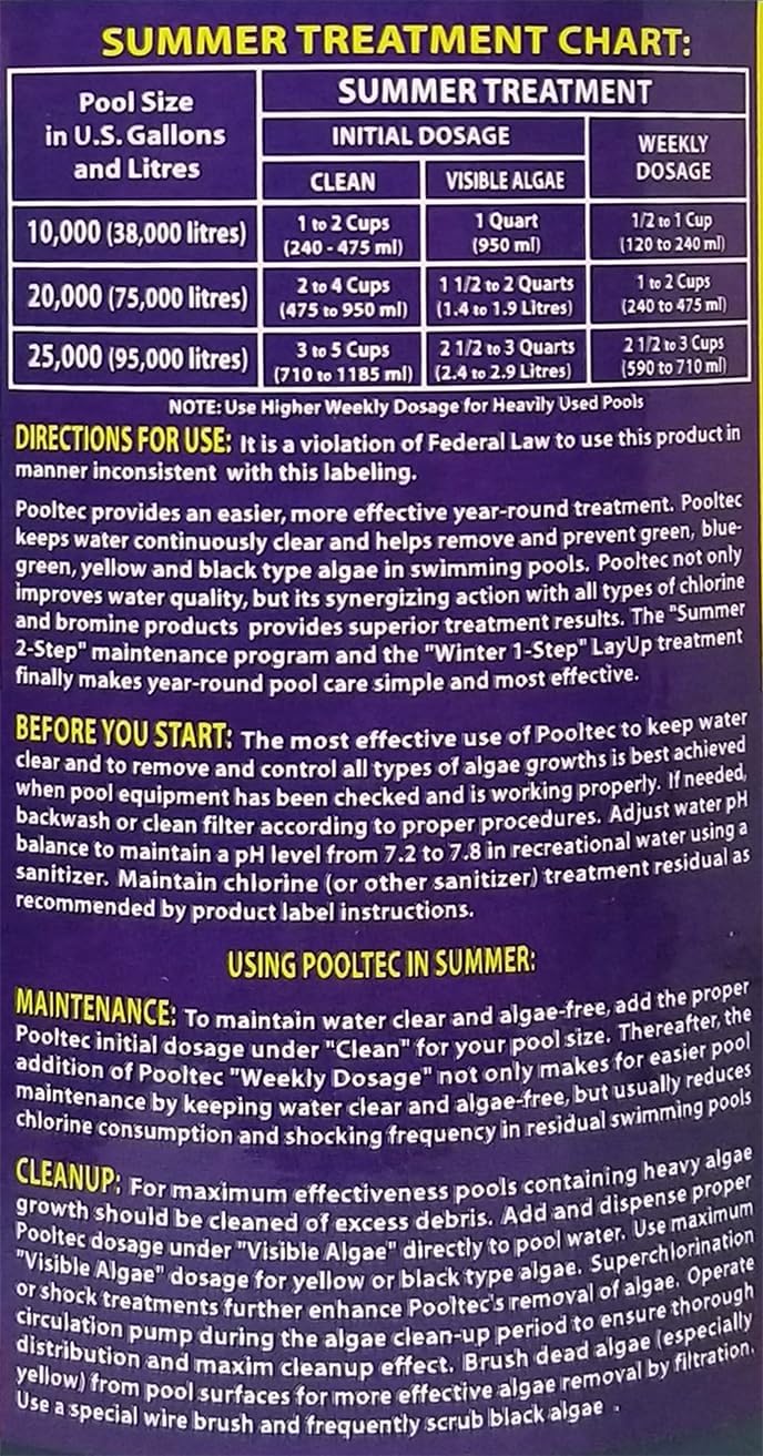 Easycare Pooltec Winter/Fall Water Treatment, 64 oz.