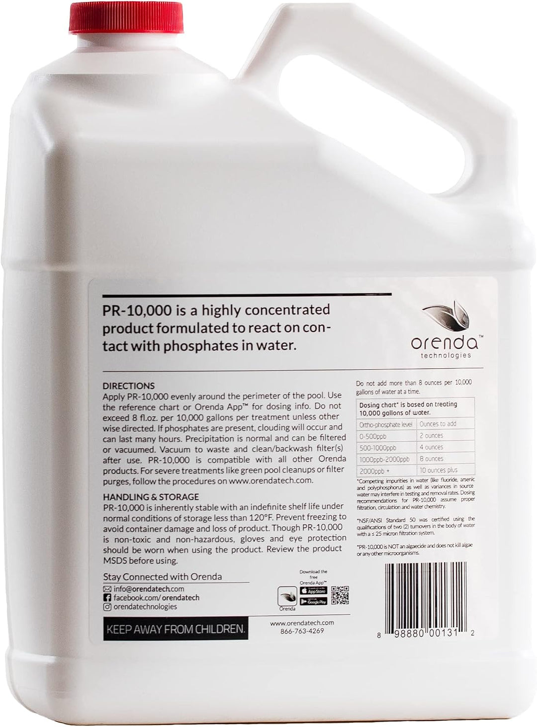 Orenda PR-10000 Phosphate Remover Concentrate 1 Gallon (Pack of 2)