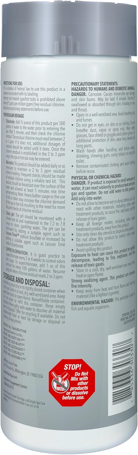 Leisure Time Spa 56 Chlorinating Granules 2lb