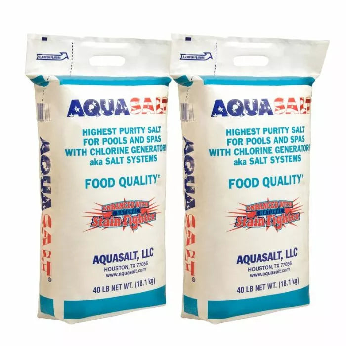 Aqua Salt Pool Salt – 40lb. Bag (Pack of 2)