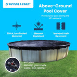Swimline Super Guard 30' Round Winter Pool Cover Kit Blue/Black - PCO834