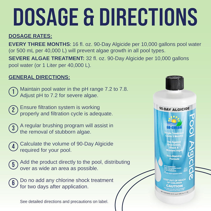 Lo-Chlor 90-Day Pool Algaecide 32 oz