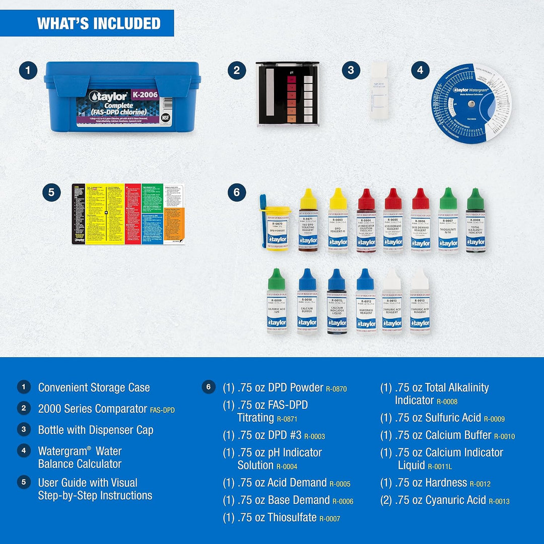 Taylor Complete FAS-DPD Chlorine Test Kit K-2006