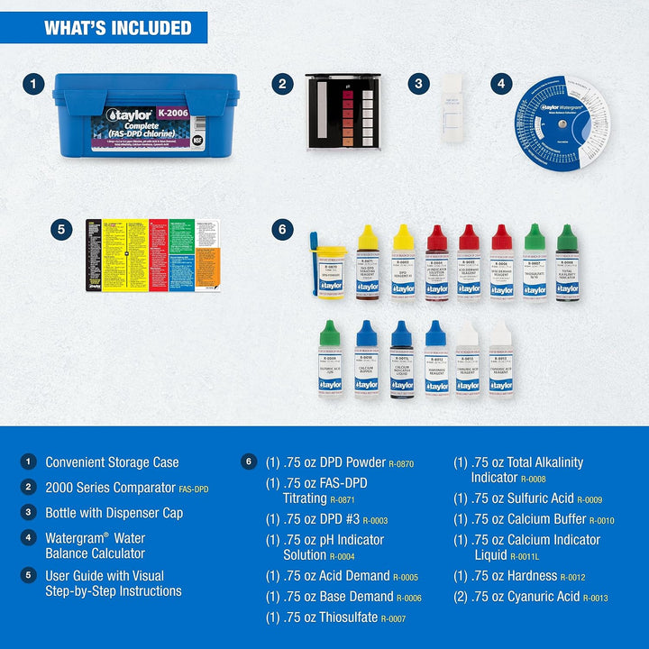 Taylor Complete FAS-DPD Chlorine Test Kit K-2006