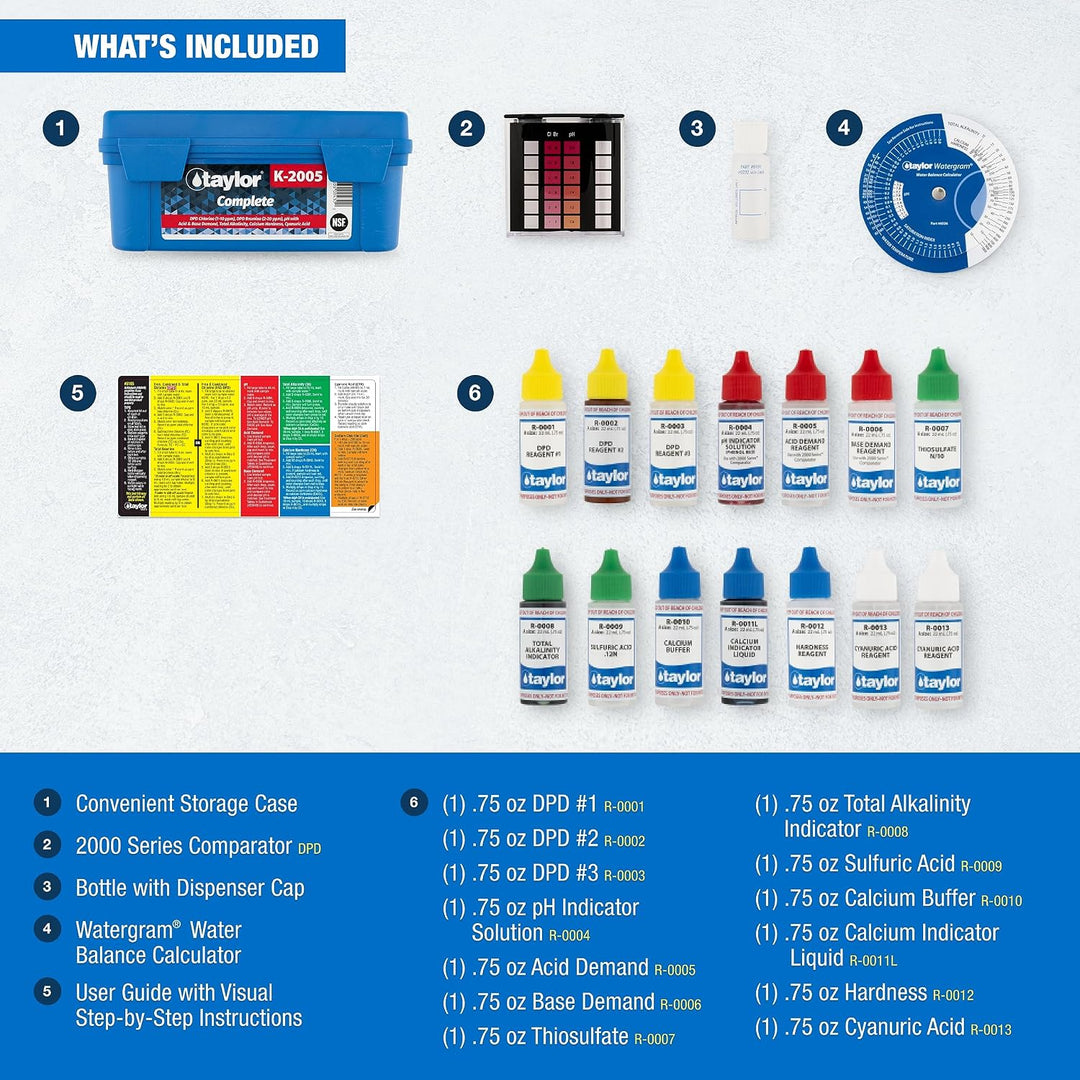 Taylor Complete High-DPD Professional Pool & Spa Test Kit – K-2005