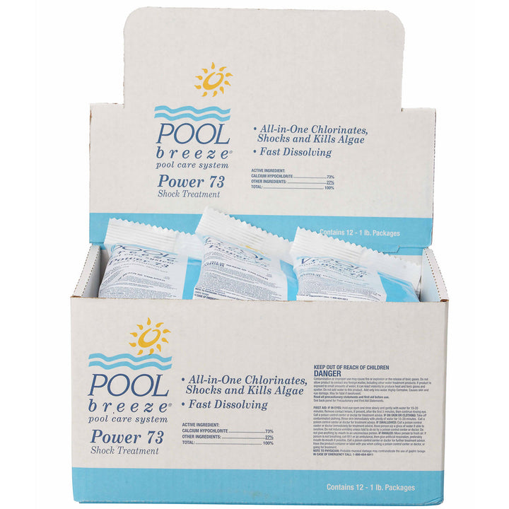 Pool Breeze Power 73 Granular Shock Treatment 1lb. (Pack of 12)