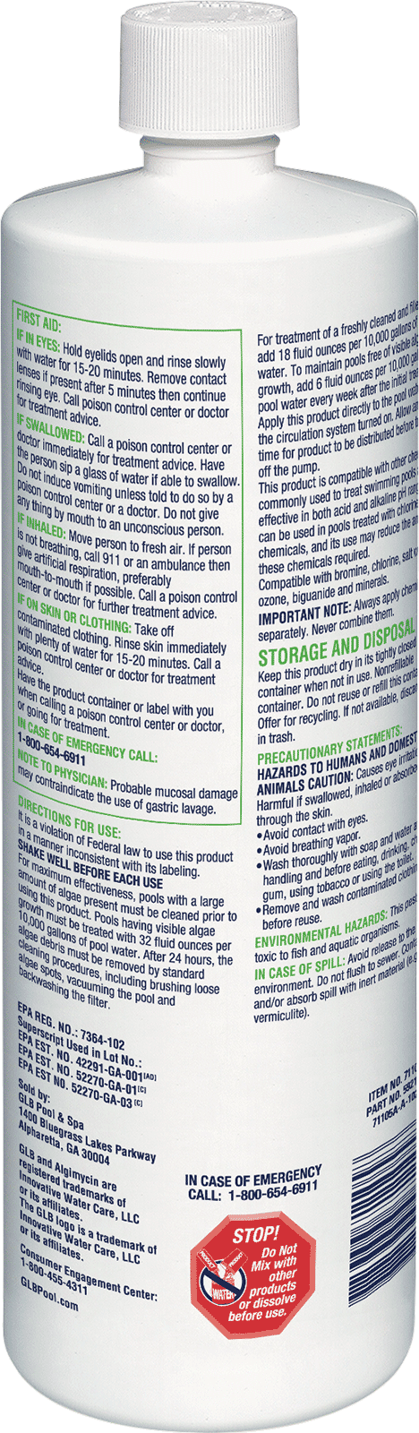 GLB Algimycin 3000 32oz.