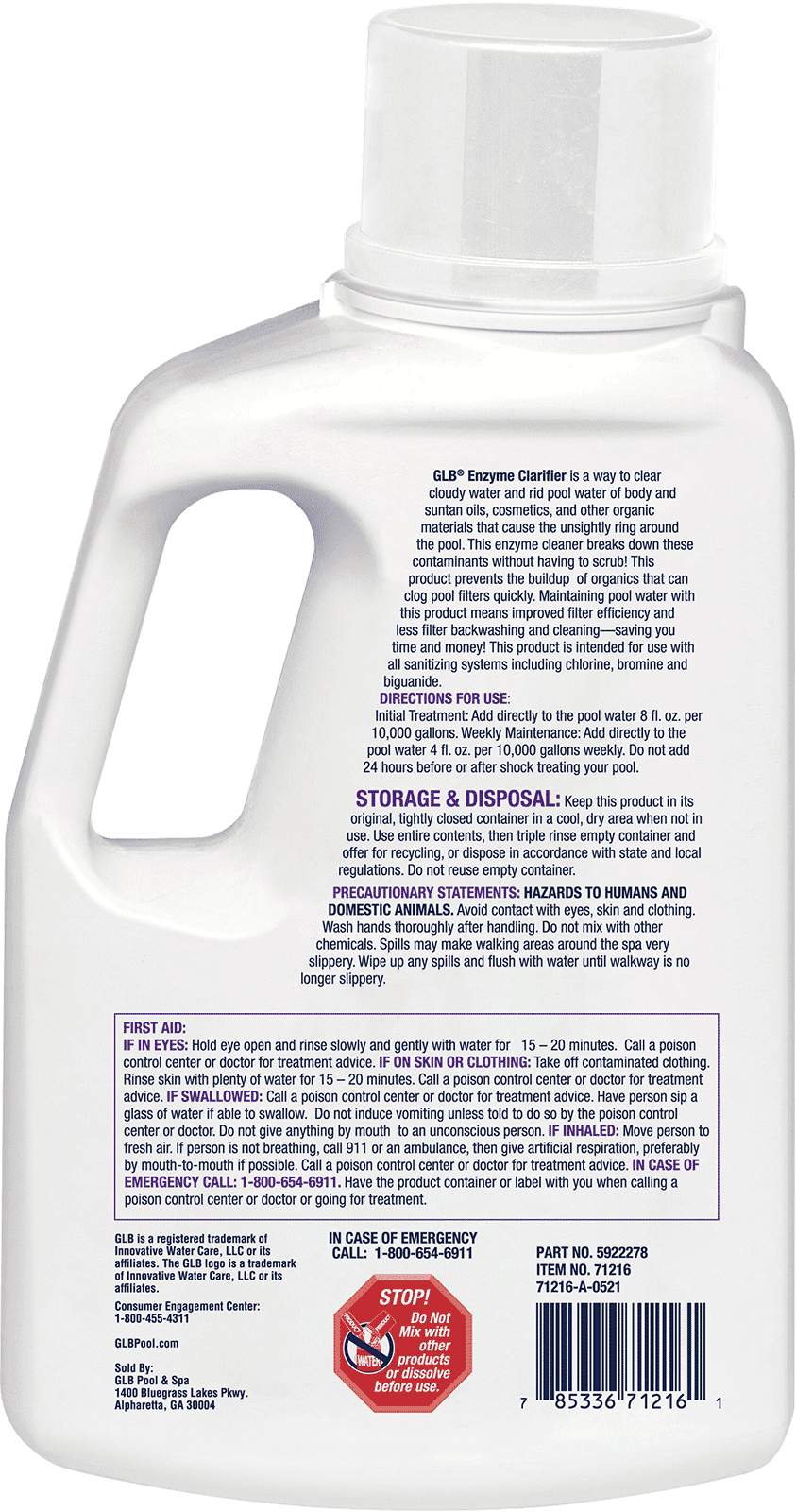 GLB Enzyme Clarifier 64oz.