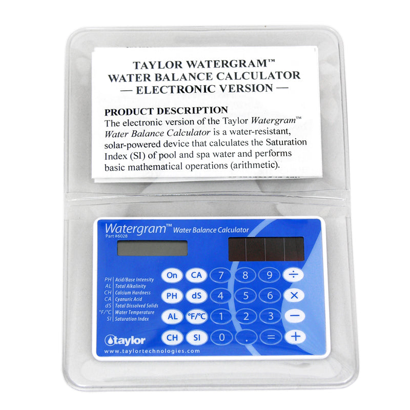 Taylor Watergram Electric Water Balance Calculator