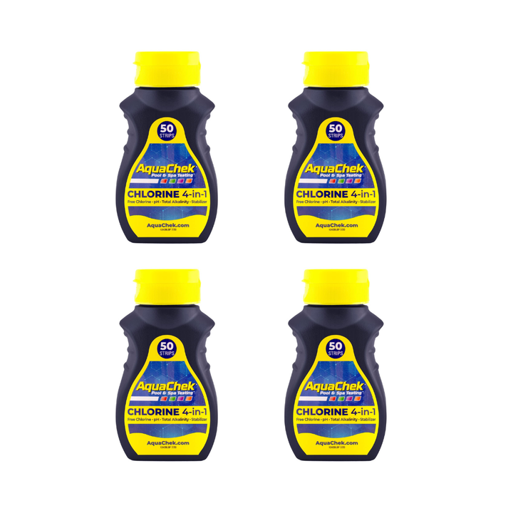 AquaChek Yellow 4-in-1 Pool & Spa Test Strips - 50 count (Pack of 4)