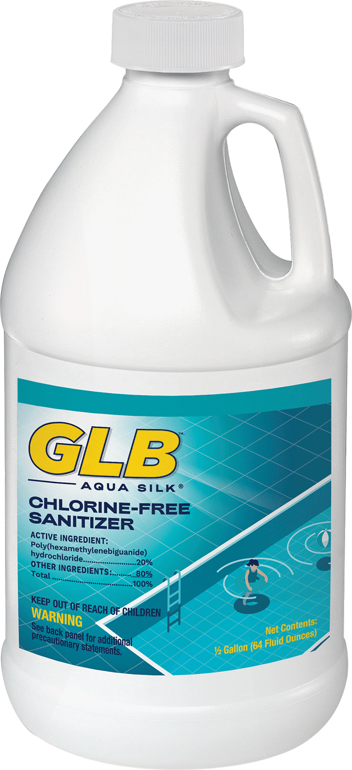 GLB Aqua Silk Chlorine-Free Sanitizer 64oz.