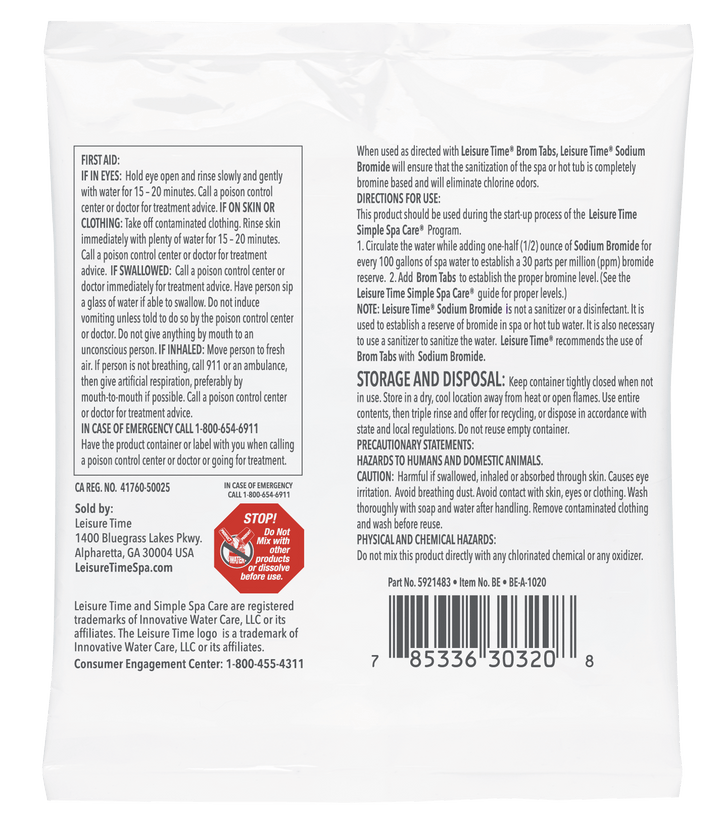 Leisure Time Sodium Bromide 2oz (6 pack)